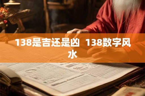 138是吉还是凶 138数字风水 138是吉还是凶 138数字风水