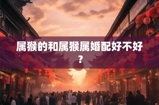 属猴的和属猴属婚配好不好？
