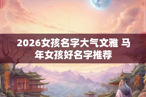 2026女孩名字大气文雅 马年女孩好名字推荐