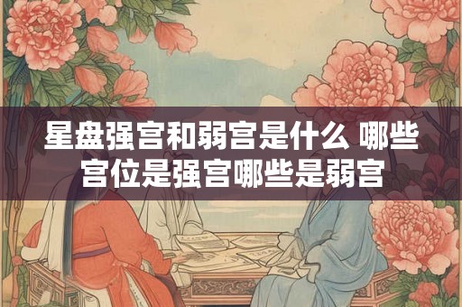 星盘强宫和弱宫是什么 哪些宫位是强宫哪些是弱宫