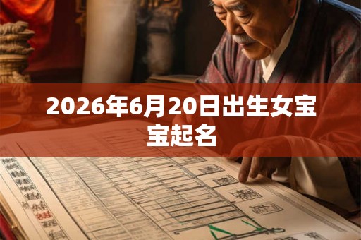 2026年6月20日出生女宝宝起名