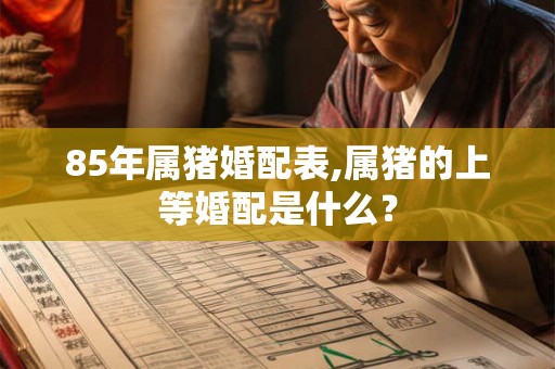 85年属猪婚配表,属猪的上等婚配是什么？