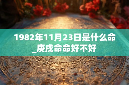 1982年11月23日是什么命_庚戌命命好不好