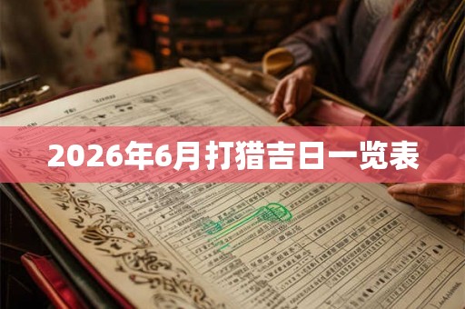 2026年6月打猎吉日一览表