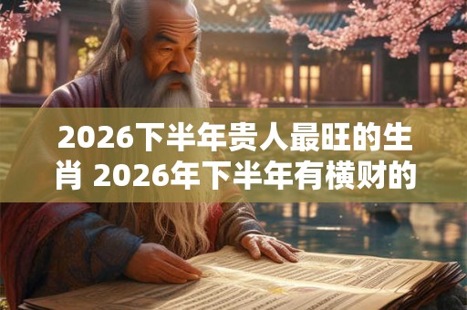 2026下半年贵人最旺的生肖 2026年下半年有横财的生肖