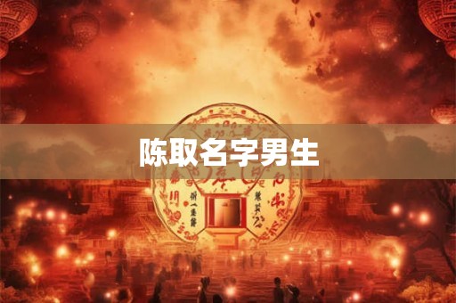 陈取名字男生
