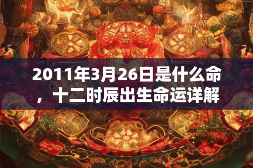 2011年3月26日是什么命，十二时辰出生命运详解