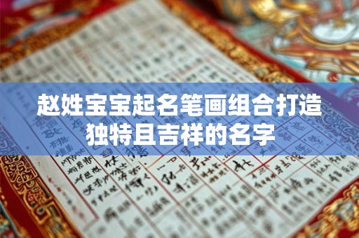 赵姓宝宝起名笔画组合打造独特且吉祥的名字