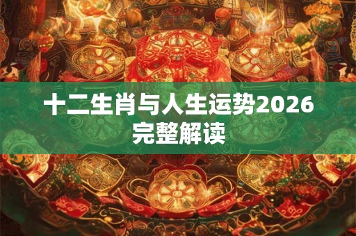 十二生肖与人生运势2026完整解读