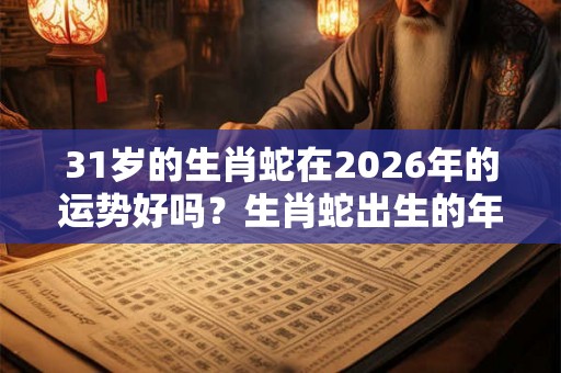 31岁的生肖蛇在2026年的运势好吗？生肖蛇出生的年份