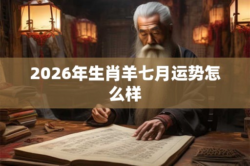 2026年生肖羊七月运势怎么样 2026年生肖羊七月运势怎么样