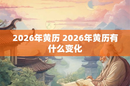 2026年黄历 2026年黄历有什么变化 2026年黄历 2026年黄历有什么变化
