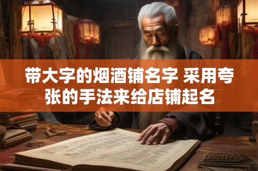 带大字的烟酒铺名字 采用夸张的手法来给店铺起名