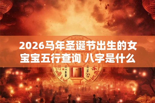 2026马年圣诞节出生的女宝宝五行查询 八字是什么