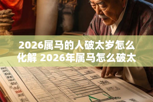 2026属马的人破太岁怎么化解 2026年属马怎么破太岁