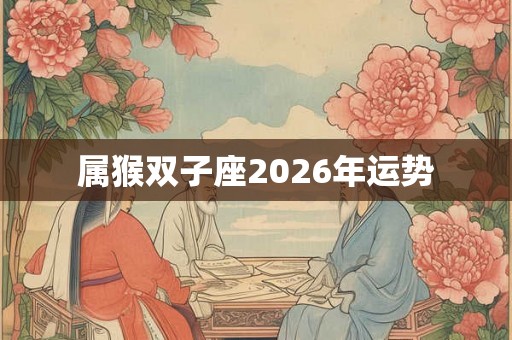 属猴双子座2026年运势