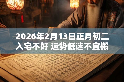 2026年2月13日正月初二入宅不好 运势低迷不宜搬家