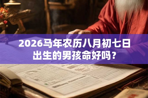 2026马年农历八月初七日出生的男孩命好吗？