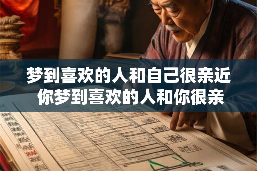 梦到喜欢的人和自己很亲近 你梦到喜欢的人和你很亲近了吗 梦到喜欢的人和自己很亲近 你梦到喜欢的人和你很亲近了吗