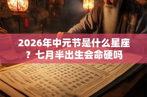 2026年中元节是什么星座？七月半出生会命硬吗