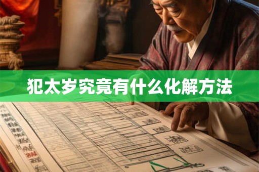 犯太岁究竟有什么化解方法