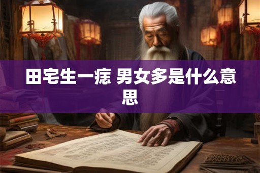 田宅生一痣 男女多是什么意思