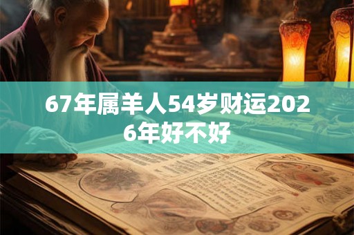 67年属羊人54岁财运2026年好不好