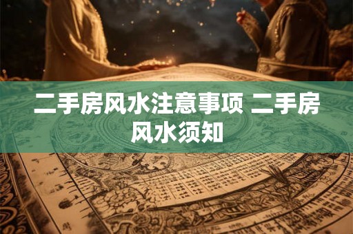 二手房风水注意事项 二手房风水须知