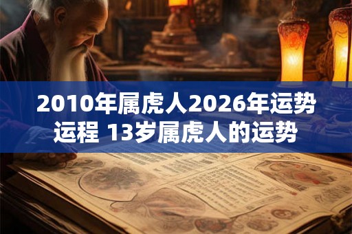 2010年属虎人2026年运势运程 13岁属虎人的运势