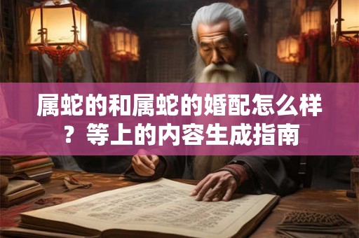 属蛇的和属蛇的婚配怎么样?等上的内容生成指南 属蛇的和属蛇的婚配怎么样?等上的内容生成指南