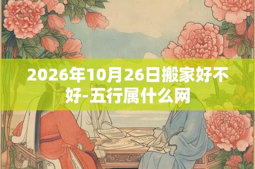 2026年10月26日搬家好不好-五行属什么网