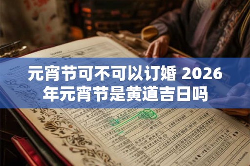 元宵节可不可以订婚 2026年元宵节是黄道吉日吗 元宵节可不可以订婚 2026年元宵节是黄道吉日吗