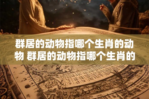 群居的动物指哪个生肖的动物 群居的动物指哪个生肖的动物呢