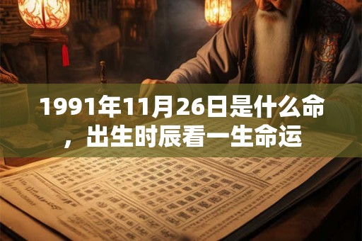 1991年11月26日是什么命，出生时辰看一生命运
