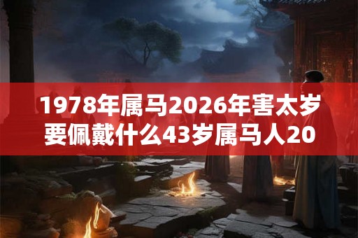 1978年属马2026年害太岁要佩戴什么43岁属马人2026年犯太岁命运如何