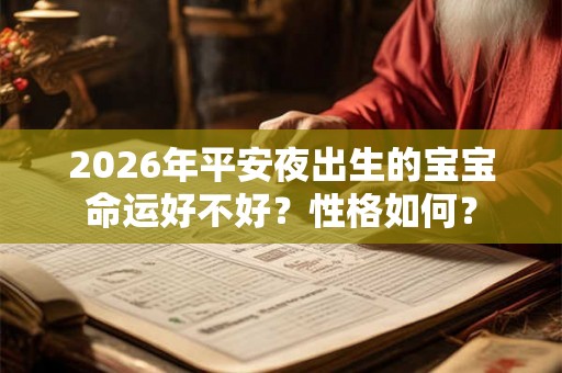2026年平安夜出生的宝宝命运好不好？性格如何？