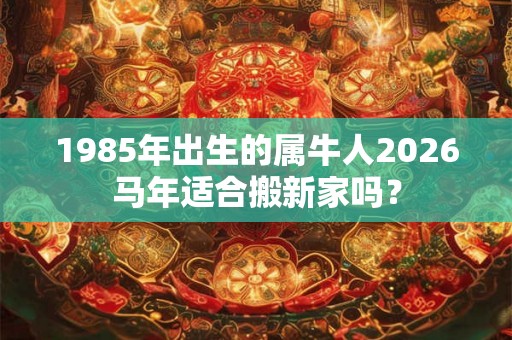 1985年出生的属牛人2026马年适合搬新家吗？