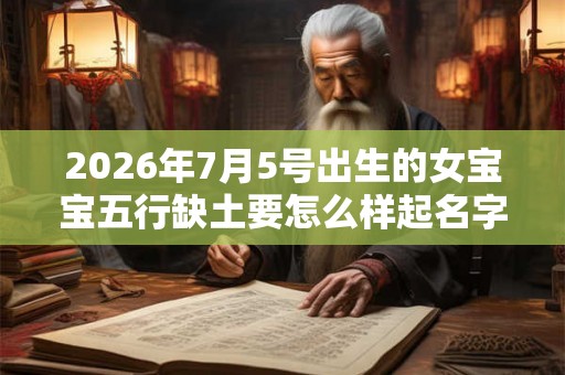 2026年7月5号出生的女宝宝五行缺土要怎么样起名字 2026年7月5号出生的女宝宝五行缺土要怎么样起名字