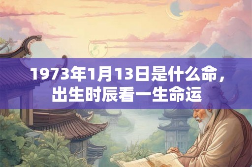 1973年1月13日是什么命,出生时辰看一生命运 1973年1月13日是什么命,出生时辰看一生命运