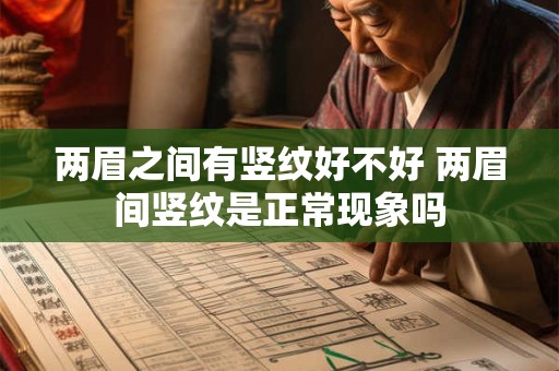 两眉之间有竖纹好不好 两眉间竖纹是正常现象吗