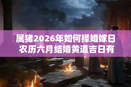属猪2026年如何择婚嫁日 农历六月结婚黄道吉日有几天