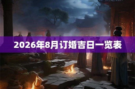 2026年8月订婚吉日一览表