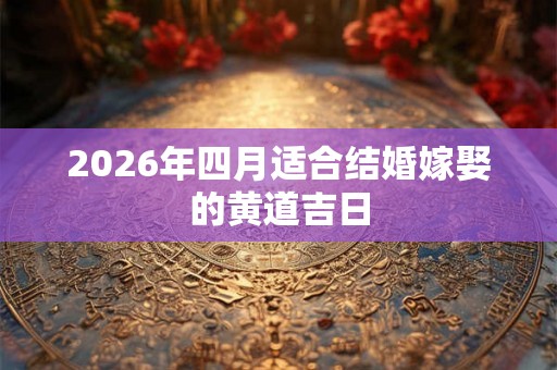 2026年四月适合结婚嫁娶的黄道吉日