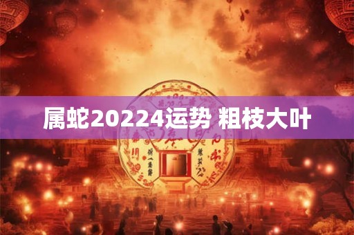 属蛇20224运势 粗枝大叶