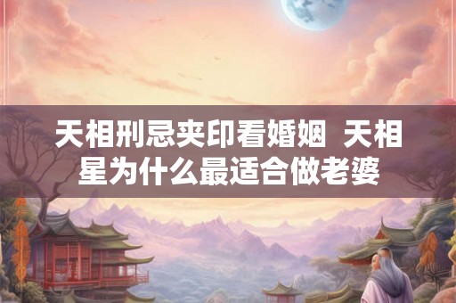 天相刑忌夹印看婚姻 天相星为什么最适合做老婆 天相刑忌夹印看婚姻 天相星为什么最适合做老婆
