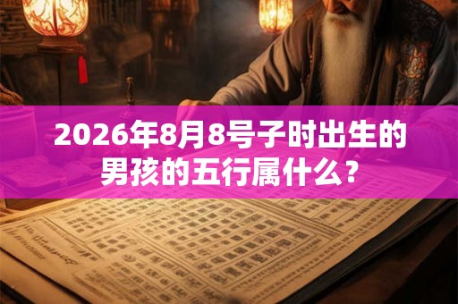 2026年8月8号子时出生的男孩的五行属什么？
