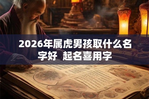2026年属虎男孩取什么名字好  起名喜用字