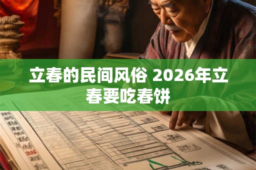 立春的民间风俗 2026年立春要吃春饼