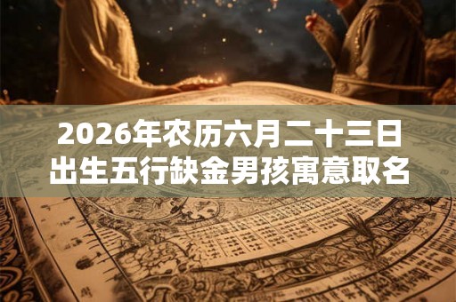 2026年农历六月二十三日出生五行缺金男孩寓意取名