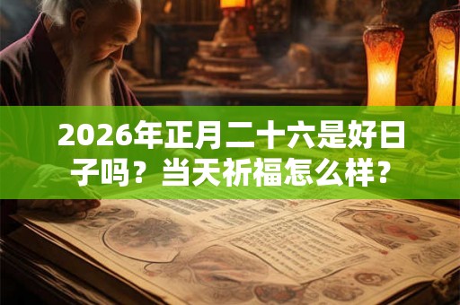 2026年正月二十六是好日子吗？当天祈福怎么样？